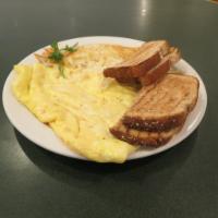 Cheesy Omelette · White American, Chaddar, Mont Jack, Provolone, & Swiss