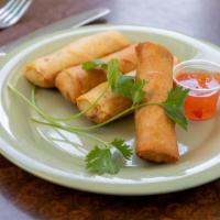 Spring Roll (Vegan) 春卷 · Spring rolls are savory rolls with cabbage and other vegetable fillings inside. 