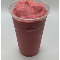 Fuzzy Dragon Smoothie · Dragonfruit and peach blended with fresh orange juice, coconut milk, vanilla, ice and your c...