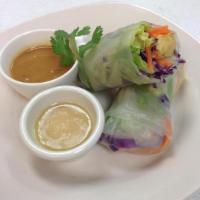 Summer Rolls · Served with peanut sauce and ginger sauce.