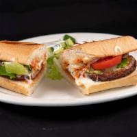 Italian Sausage Sandwich · Fresh Italian sausage topped with mozzarella cheese and fresh tomatoes and lettuce.  Served ...