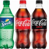 SODA · sprite, coke and gingerale