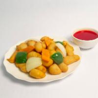 53. Sweet and Sour Chicken · Sweetened sauce with  vinegar base.