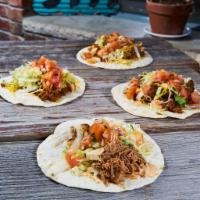 2 - Taco Platter · 2 Soft flour or corn tortillas with your choice of chicken, steak, ground beef, carnitas, or...