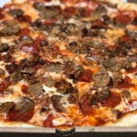 Meat Lovers Pizza · Pepperoni, meatball, sausage and bacon.