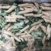 Pasta with Broccoli, Garlic and Oil · Dinner portion. Your choice of pasta in broccoli, garlic and oil sauce and served with two o...