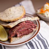Pastrami Sandwich - Lighter Portion  · Served on your choice of bread with choice of side.