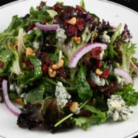 Mixed Green Salad · dried cranberries, toasted walnuts, blue cheese, red onions, raspberry vinaigrette
