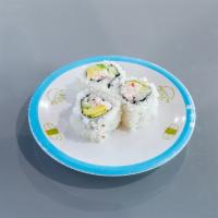 3 Piece Crab Salad Roll · Crab salad, cucumber and avocado inside. Sesame seeds outside.