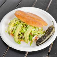  Torta · Mexican sandwich. Served with your choice of meat, lettuce, mayo, pico de gallo , onions and...