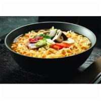Seafood Ramen · Noodle soup with assortments of seafood, vegetables, and egg.