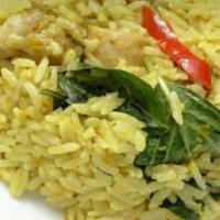 Green Curry Chicken Fried Rice  · 