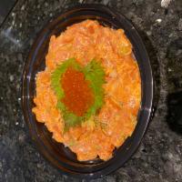Spicy Salmon Bowl · Spicy Salmon over the Sushi rice with salmon roe