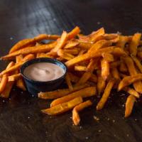 Sweet Potato Fries · Served with 2 sides of fry sauce.