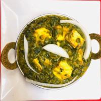 83. Saag Panir · Indian cheese with fresh spinach. Served with basmati rice.