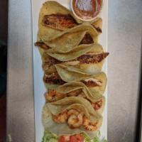  Four Fish Tacos Plate · Cheese, lettuce, tomato, Chipotle sauce