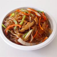 #6. J.Bop Jap Chae  · Sweet potato vermicelli noodles, sauteed with an array of savory vegetables.