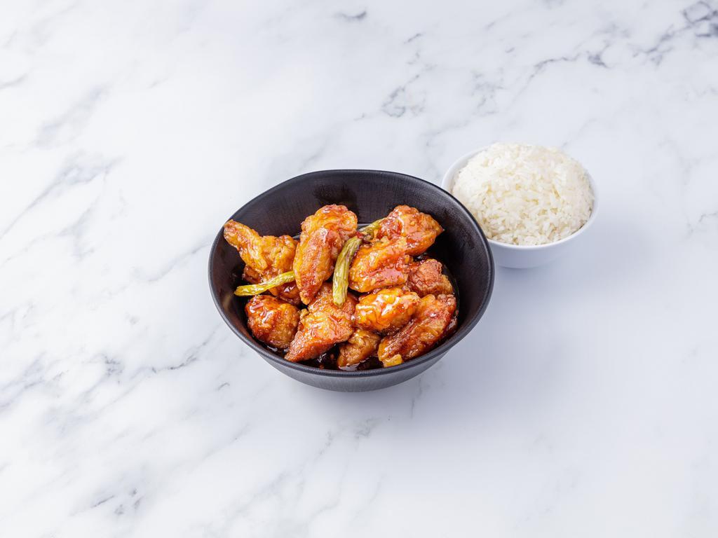 General Tso's Chicken · White meat. Hot and spicy.