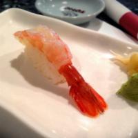 Amaebi Nigiri · Sweet shrimp.  