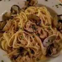 Linguine with Clams · Whole clams sauteed with white wine, garlic and olive oil in  your choice of sauce. Served w...