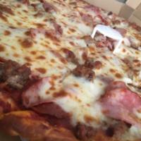 Meat Feast Pizza · Canadian bacon, meatballs, pepperoni, salami, sausage, and mozzarella in our classic pizza s...