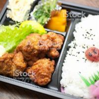 Chicken Karaage · Deep Fried Ginger Soy Marinated Chicken Thigh Meat on a Skewer
