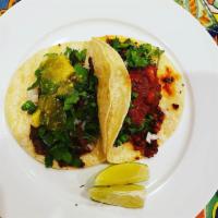 Ordef of 3 Spicy Mexican Sausage (Longaniza)taco · 