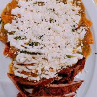 Cecina (salted beef) chilaquiles · 