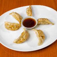 A9. Pot Stickers · 6 pieces. Steamed or pan seared pork and vegetable dumplings.