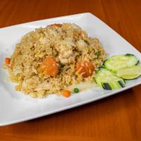 FR1. Thai Fried Rice · Eggs, carrots, peas, onions and tomatoes.