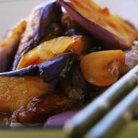 Baby Eggplant Szechuan Style · Baby eggplants, fresh ginger, garlic and scallion delicately simmered in spicy Hunan sauce. ...