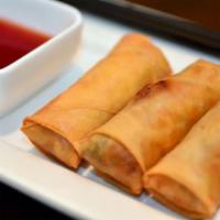 21. Cha Gio · 4 pieces. 4 fried pork egg rolls with house sweet chili sauce.