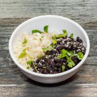 Rice and Beans · White rice and black beans.