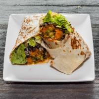 Burrito · Large flour burrito loaded with chimichurri rice, Cuban black beans, and your choice of prot...