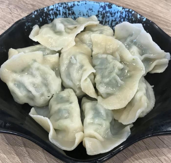 20. Leeks Dumpling with Pork  韭菜豬肉水餃 · 10 pieces. 