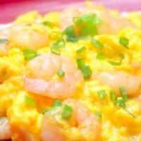13. Fried Shrimp and Egg 蝦仁炒蛋 · 