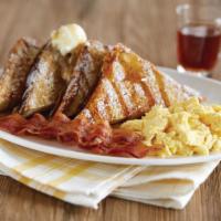 French Toast Platter · Thick-sliced egg bread dipped in our house-made batter. Served with two eggs any style and a...