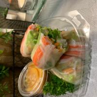 California fresh roll · imitation crab , avocados , cucumber , mix vegetable , vermicelli noodle in rice paper wrap ...