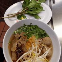 Pho Beef Soup · Rice noodle soup.