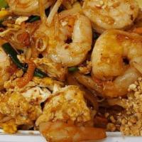 Pad-Thai Shrimp Noodle · Come with bean sprouts, carrot, green onion, egg, and peanut.