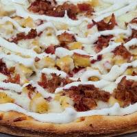 Chicken Bacon Ranch Pie · Chicken with premium bacon and ranch dressing  drizzled over the entire pie for a delectable...