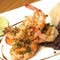 Camarones al Mojo de Ajo · Shrimp topped with our specialty fresh garlic, finished off with a touch of butter, cilantro...