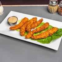 Chicken Fingers  · 5 pieces. Breaded or battered crispy chicken.