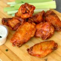 Jumbo Wings · Buffalo, BBQ or fried drumettes. Served with your choice of side.