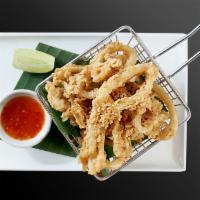 Crispy Calamari · Fried calamari with sweet sauce