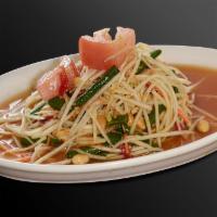 Tum Thai · *Recommend* Traditional Thai Papaya salad with peanuts and dried shrimps. (Sweet, Sour, Salty)