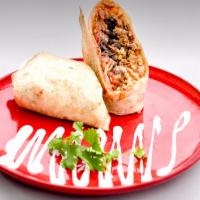 Burrito Regular · Large flour tortilla filled with rice, black beans your favorite meat choice, lettuce, guaca...