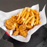 Chicken Strips Dinner  · Hand breaded chicken strips served with BBQ, ranch, or Buffalo sauce.
