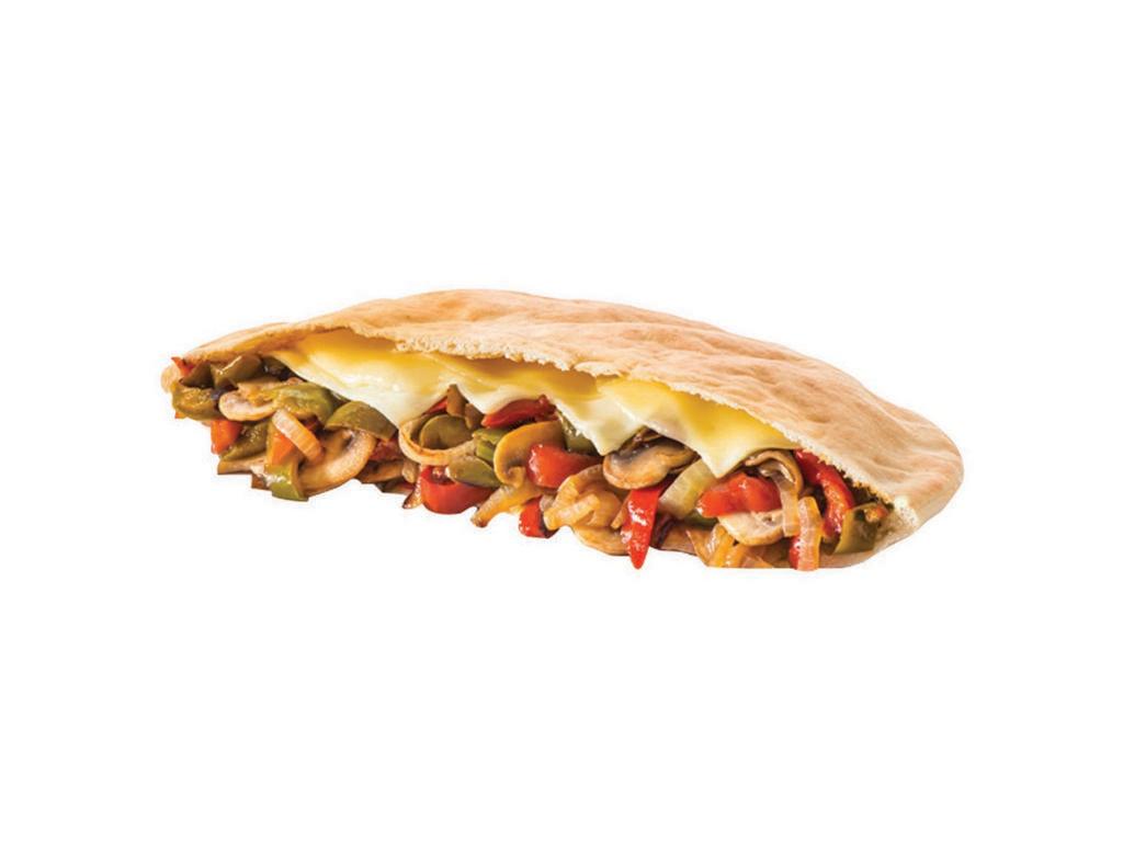 Classic Veggie (Small) · Grilled Bell Peppers, Mushrooms & Onions, served with Melted Provolone & American Cheese.