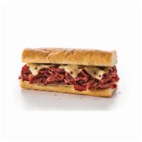 Pastrami & Swiss (Medium) · New York deli - style Pastrami topped with melted Swiss Cheese.